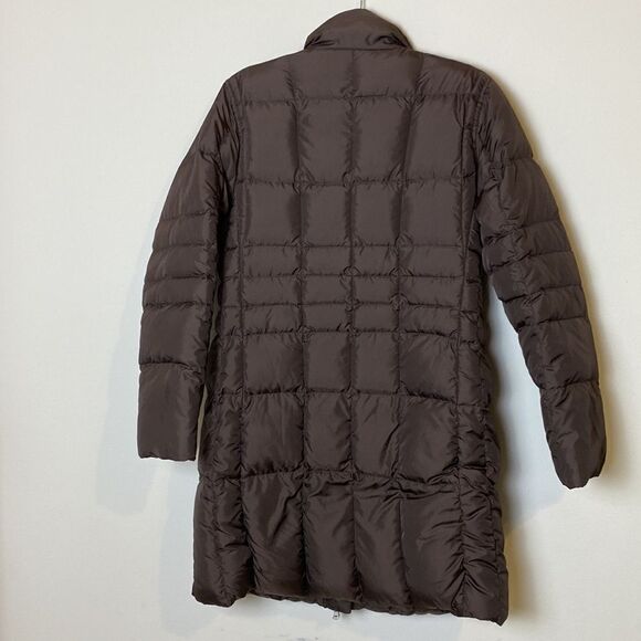 Land’s End Down Down Puffer Coat Zip and Snap Closure  Brown NWOT Medium… - Picture 9 of 12